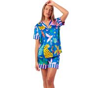 Pyjama chemise et short femme Admas Luxe Sauvage Multicolore M