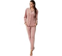 Pyjama chemise manches longues femme Selmark Polarsoft Rose S