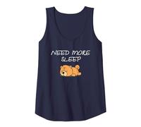 Pyjama Chow Chow Dog Puppy Need More Sleep pour Dormir Débardeur, Femme, Bleu Marine, M