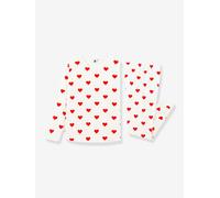 Petit Bateau Pyjama Fille 59401 Blanc Marshmallow / Rouge Terkuit 10 ans