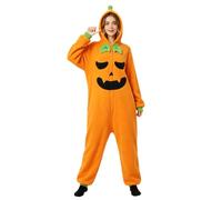 Pyjama Combinaison Citrouille,Combinaison pour Femme InspiréE par des Dessins AniméS Confort IntéRieur IdéAl pour des Moments De DéTente Et De Sommeil RéParateur Parfaite