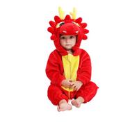 Pyjama Combinaison Enfant Doux Et Confortable Pyjama Chaud en Flanelle d'hiver Mignon Surpyjama Grenouillere Bebe GrenouillèRes Bebe Fille Garcon Rouge (24-30 Mois)