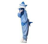 Pyjama Combinaison Femme Pyjama Grande Taille, Chemise De Nuit Hiver Cosplay Requin Sac De Couchage Animal De Dessin Animé VêTements De Maison Loisirs Douces