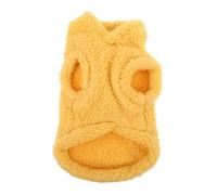 Pyjama-Combinaison pour Chien à Étoiles, Polaire Chaude, Taille M | Chats et Chiots, Coupe Ajustée sans Gêne, Jaune, Poids Recommandé 2,5 à 4kg