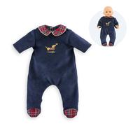 Pyjama corolle en fêtes pour poupon 30 cm bleu TU