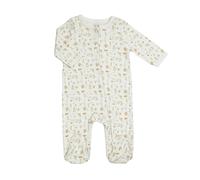 Pyjama coton zip 3 mois AOP Ecru
