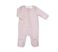 Trois Kilos Sept - Pyjama en Coton Zip Rose - 06 mois