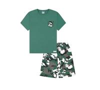 Pyjama court 100 % coton pour garçon Motif camouflage, Vert, 14-15 ans