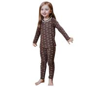 Pyjama Court 2 pièces pour Enfants Ensemble Deux Enfant Fille Pyjamas Manches Longues Ensembles de imprimés Mignons Coton Mignonne Dinosaure Bébé 7 12 Ans