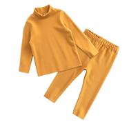 Pyjama Court 2 pièces pour Enfants té Loungwear Manches Longues Pajama Courtes Enfant Imprimé Pyjamas Vêtements Casual Ensemble en Coton Doux Tout-Petit Bébé