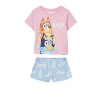 Pyjama Court Bluey pour Garçons et Filles - Ensemble Pyjama Bluey Été 2 Pièces T-Shirt Manches Courtes et Short, Vêtements de Nuit Enfant Doux et Respirant, 5 Ans