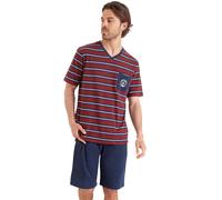 Athena Homme Rayures Cap Horn Ensemble De Pyjama, Bordeaux/Bas Bleu Marine, M EU