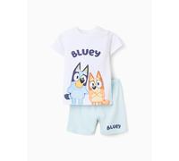 Pyjama court en coton bluey blanc 6/9M(67/71)