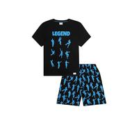 Pyjama court en coton pour garçon Motif légende Noir/bleu, Noir , 8-9 ans