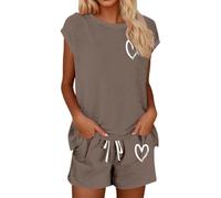 Pyjama Court Femme - Ensemble Short Tendance pour Femme - Tenue Élégante et Confortable pour Un Style Quotidien et Aventureux