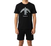 Pyjama court pour garçon, jersey simple doux en 100 % coton et pantalon en forme de bermuda, 152