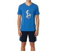 Pyjama court pour garçon, jersey simple doux en 100 % coton et pantalon en forme de bermuda, 176