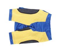 Pyjama Court pour Grands Chiens, T-Shirt Court pour Grands Chiens, Rayures Jaunes et Blanches, Coton Polyester, Confortable, Anti-léchage, Respirant, pour Grandes Races de Chiens