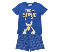 Pyjama Court Sonic pour Garçons et Filles - Ensemble Pyjama Sonic Été 2 Pièces T-Shirt Manches Courtes et Short, Vêtements de Nuit Enfant Doux et Respirant, 4 Ans