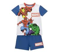 Pyjama Court Spiderman pour Garçons et Filles - Ensemble Pyjama Spiderman Été 2 Pièces T-Shirt Manches Courtes et Short, Vêtements de Nuit Enfant Doux et Respirant, 8 Ans