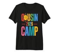 Pyjama Cousin Camp 2026 pour Enfants et Filles, Cadeaux Assortis T-Shirt Haut de Gamme