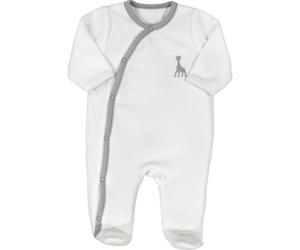 Pyjama croisé en velours blanc Sophie la girafe (naissance)