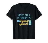 Pyjama d'appel vidéo en cours d'humour de bureau facultatif T-Shirt