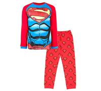 Pyjama DC Comics pour Les garçons de 3 à 10 Ans | Pyjama Superman à Manches Longues | Costume Superman 100% Coton | Marchandise Officielle | Cadeau pour Les garçons - 8-9 Ans