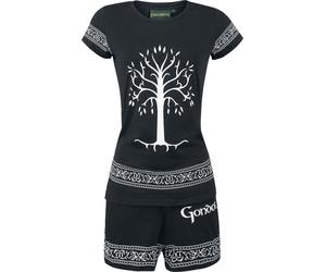 Pyjama de Le Seigneur Des Anneaux - Arbre Du Gondor - S à 3XL - pour Femme - noir XXL