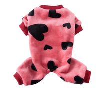 Pyjama de luxe en peluche pour chien - Style peignoir doux - Vêtement idéal pour la maison pour les soirées fraîches - Pyjama confortable pour petits animaux de compagnie (PK2, S)