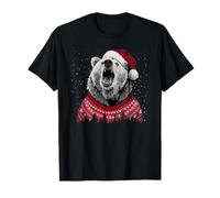 Pyjama de Noël Amusant avec Bonnet de Père Noël T-Shirt
