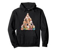 Pyjama de Noël Amusant en Forme de Cochon d'Inde avec Bonnet de Père Noël pour Enfants, garçons et Filles Sweat à Capuche