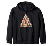 Pyjama de Noël Amusant en Forme de Cochon d'Inde avec Bonnet de Père Noël pour Enfants, garçons et Filles Sweat à Capuche
