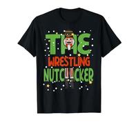 Pyjama de Noël Amusant The Wrestling Nutcracker T-Shirt Graphique avec Valeur, Homme, Noir, S