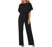 Pyjama de Noël - Combinaison courte - Jambe - Manches droites - Combinaison en nylon - Pour femme, Noir , L