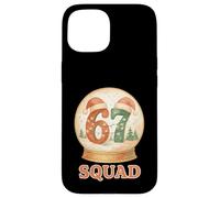 Pyjama de Noël drôle 67 Squad Six Seven Snow Globe Meme Coque pour iPhone 15