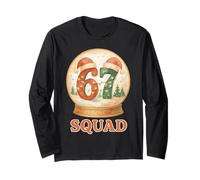 Pyjama de Noël drôle 67 Squad Six Seven Snow Globe Meme Manche Longue