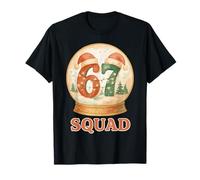Pyjama de Noël drôle 67 Squad Six Seven Snow Globe Meme T-Shirt