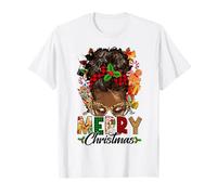 Pyjama de Noël en Forme de Chignon Afro pour Filles et Femmes T-Shirt