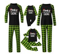 Pyjama de Noël familial pour homme et femme avec lettres imprimées - Pyjama assorti confortable pour elle et lui - Motif dessin animé mignon - Pour garçons et filles - Noël Mon XL - 838