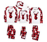 Pyjama de Noël familial pour homme et femme avec lettres imprimées - Pyjama assorti confortable pour elle et lui - Motif dessin animé mignon - Pour garçons et filles - Noël - Mon XXL -949