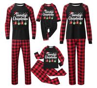 Pyjama de Noël familial pour homme et femme avec lettres imprimées - Pyjama assorti confortable pour elle et lui - Motif dessin animé mignon - Pour garçons et filles - Noël - Mon XXL -533