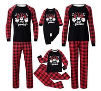 Pyjama de Noël familial pour homme et femme avec lettres imprimées - Pyjama assorti confortable pour elle et lui - Motif dessin animé mignon - Pour garçons et filles - Noël - Mon XXL -742