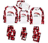 Pyjama de Noël familial pour homme et femme avec lettres imprimées - Pyjama assorti confortable pour elle et lui - Motif dessin animé mignon - Pour garçons et filles - Noël - Mon XXL -876