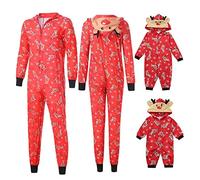 Pyjama de Noël familial pour homme et femme avec lettres imprimées - Pyjama assorti confortable pour elle et lui - Motif dessin animé mignon - Pour garçons et filles - Noël Mon XL - 569
