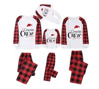 Pyjama de Noël familial pour homme et femme avec lettres imprimées - Pyjama assorti confortable pour elle et lui - Motif dessin animé mignon - Pour garçons et filles - Noël Mon XL - 787
