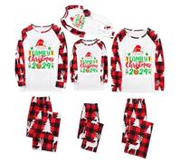 Pyjama de Noël familial pour homme et femme avec lettres imprimées - Pyjama assorti confortable pour elle et lui - Motif dessin animé mignon - Pour garçons et filles - Noël Mon XL - 767