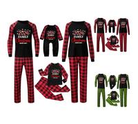 Pyjama de Noël familial pour homme et femme avec lettres imprimées - Pyjama assorti confortable pour elle et lui - Motif dessin animé mignon - Pour garçons et filles - Noël Mon XL - 974