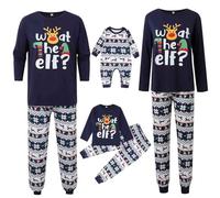 Pyjama de Noël Famille 2025 Combinaison Pyjama Maison Chaud Jumpsuit Costume Famille Pyjamas Impirmé de Noël Couple Ensemble Femme Homme Fille BéBé Garçon Printemps Automne Hiver