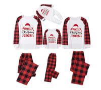 Pyjama de Noel Famille Assorti Ensemble Pyjama Maison Chaud Costume Famille Pyjamas Impirmé Tenue de Noël Couple Christmas Ensemble Femme Homme Fille BéBé Garçon Automne Hiver Grande Taille Cadeau